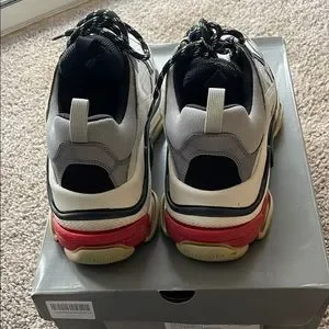 Balenciaga Triple S, size 42, men, white with silver and red. Worn 2 times. Balenciaga | Shoes | Balenciaga Triple S Size 42 Men White  main image 3